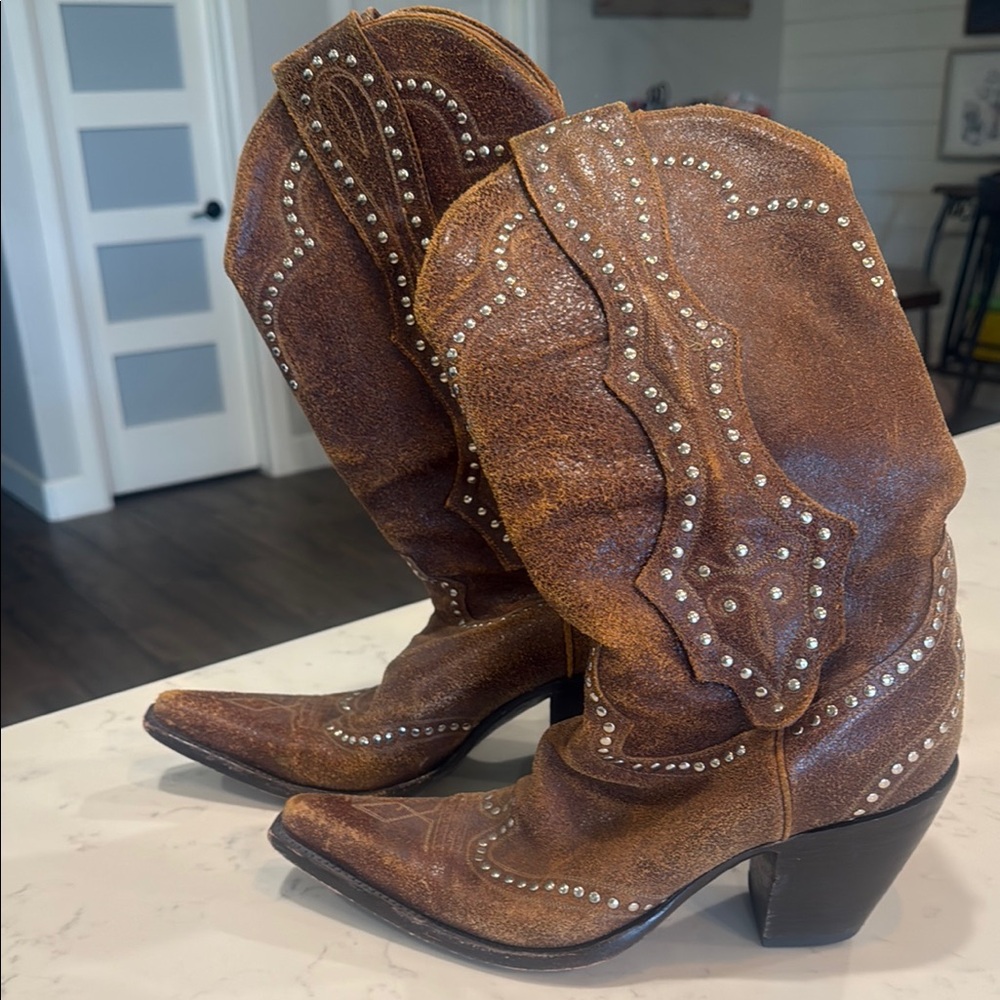 Old Gringo Brown Studded Cowboy Boots